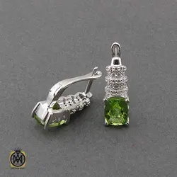 نیم ست زبرجد زنانه خوش رنگ و معدنی طرح شقایق - کد 7376
