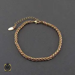 سرویس زنجیری زنانه استیل برند zj طرح کارولین - کد 7334