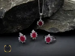 سرویس یاقوت سرخ طرح فرمهر زنانه - کد 7162