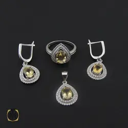 سرویس سیترین زنانه طرح فلورا - کد 7112