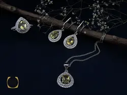 سرویس سیترین زنانه طرح فلورا - کد 7112