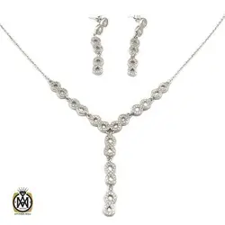 سرویس نقره پرنگین زنانه طرح بی نهایت - کد 7323