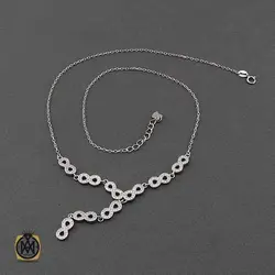 سرویس نقره پرنگین زنانه طرح بی نهایت - کد 7323