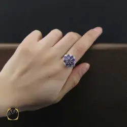 سرویس آمتیست زنانه خوش رنگ و معدنی طرح سلین - کد 7397