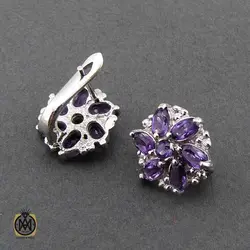 سرویس آمتیست زنانه خوش رنگ و معدنی طرح سلین - کد 7397