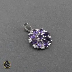 سرویس آمتیست زنانه خوش رنگ و معدنی طرح سلین - کد 7397