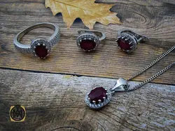 سرویس یاقوت سرخ طرح دیبا زنانه - کد 7133