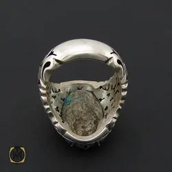 انگشتر فیروزه نیشابوری خوش طبع مردانه دست ساز - کد 8885
