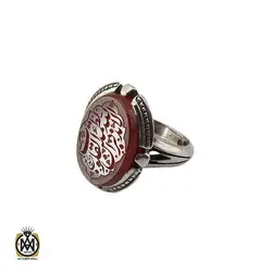 انگشتر عقیق یمن با حکاکی الابذکرالله تطمئن القلوب - کد 8674