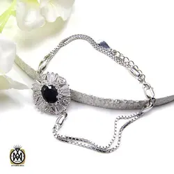 دستبند یاقوت کبود زنانه طرح پریناز – کد 1012