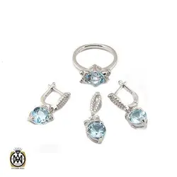 سرویس توپاز آبی خوش رنگ طرح آنیسا - کد 7345