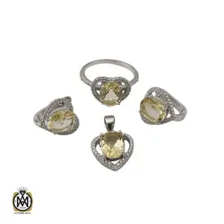 سرویس سیترین زنانه طرح تبسم - کد 7183