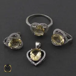 سرویس سیترین زنانه طرح تبسم - کد 7183