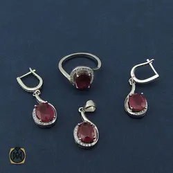 سرویس یاقوت سرخ طرح گیسو زنانه - کد 7135