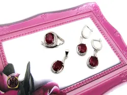 سرویس یاقوت سرخ طرح گیسو زنانه - کد 7135