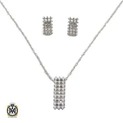 سرویس نقره پرنگین زنانه طرح السانا - کد 7328