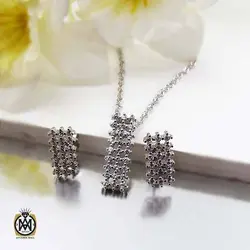 سرویس نقره پرنگین زنانه طرح السانا - کد 7328