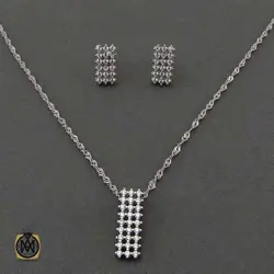 سرویس نقره پرنگین زنانه طرح السانا - کد 7328