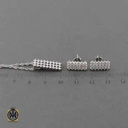 سرویس نقره پرنگین زنانه طرح السانا - کد 7328