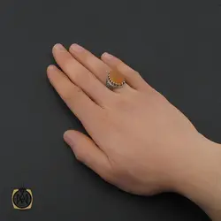 انگشتر عقیق یمن با حکاکی یا باقر علم النبی مردانه - کد 10723