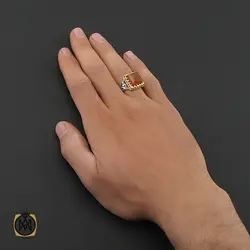 انگشتر عقیق یمن دست ساز مردانه - کد 8928