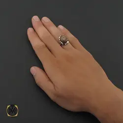 انگشتر عقیق باباقوری یمنی اصل مردانه - کد 8413