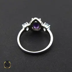 سرویس آمتیست، زبرجد و توپاز آبی طرح باران زنانه - کد 7130