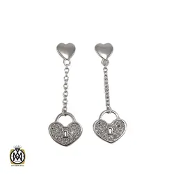 گوشواره نقره زنانه طرح سوسن - کد 5010