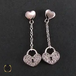 گوشواره نقره زنانه طرح سوسن - کد 5010