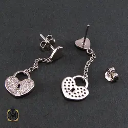 گوشواره نقره زنانه طرح سوسن - کد 5010