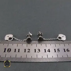 گوشواره نقره زنانه طرح سوسن - کد 5010