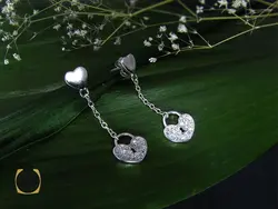 گوشواره نقره زنانه طرح سوسن - کد 5010