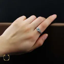 سرویس توپاز آبی خوش رنگ طرح دالیا - کد 7353