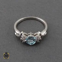 سرویس توپاز آبی خوش رنگ طرح دالیا - کد 7353