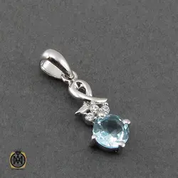 سرویس توپاز آبی خوش رنگ طرح دالیا - کد 7353