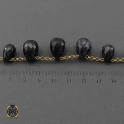 گردنبند یاقوت کبود تیره زنانه طرح روژیا - کد 3429