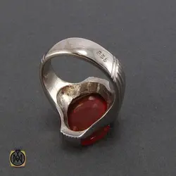 انگشتر عقیق یمن مردانه با حکاکی یا حبیب التوابین‬‎ - کد 8110