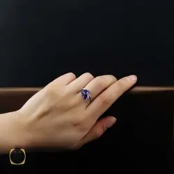 سرویس آمتیست زنانه خوش رنگ طرح نهال - کد 7366