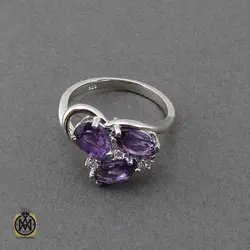 سرویس آمتیست زنانه خوش رنگ طرح نهال - کد 7366
