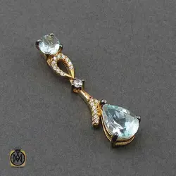 سرویس توپاز آبی مرغوب و خوش رنگ طرح پرینا - کد 7381