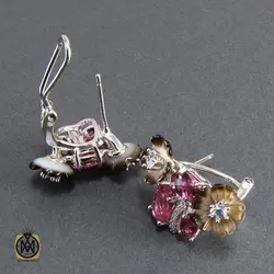 نیم ست تورمالین، کوارتز و صدف طرح نوشین زنانه - کد 7032