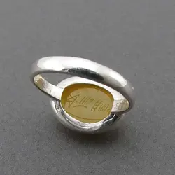 انگشتر عقیق شرف الشمس اسپرت معدنی و خوش رنگ - کد 11200