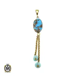 مدال فیروزه نیشابوری زنانه طرح خجسته - کد 3131