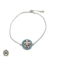 دستبند نقره زنانه طرح هستی - کد 1147