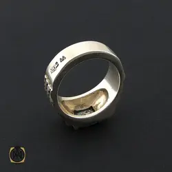 انگشتر فیروزه نیشابور صفوی مردانه رکاب هنر دست استاد شرفیان - کد 8571