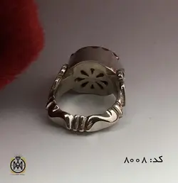 انگشتر عقیق یمن با حکاکی یا غفار الذنوب هنر دست استاد حیدر مردانه - کد 8008