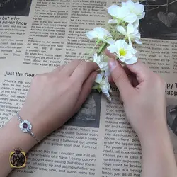 دستبند نقره یاقوت سرخ زنانه – کد 1023