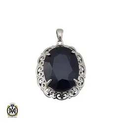 مدال یاقوت کبود زنانه مرغوب و معدنی طرح دلارام - کد 3083