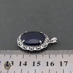 مدال یاقوت کبود زنانه مرغوب و معدنی طرح دلارام - کد 3083