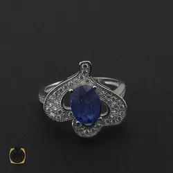 سرویس یاقوت کبود زنانه طرح گلبرگ - کد 7119